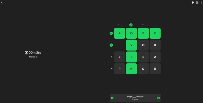 Sliding Crossword Card