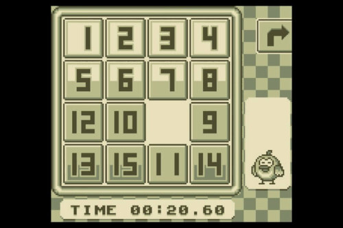 Retro Slide Puzzle Game Card