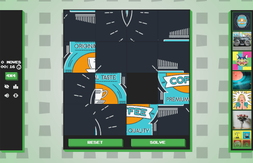 Retro Slide Puzzle Card