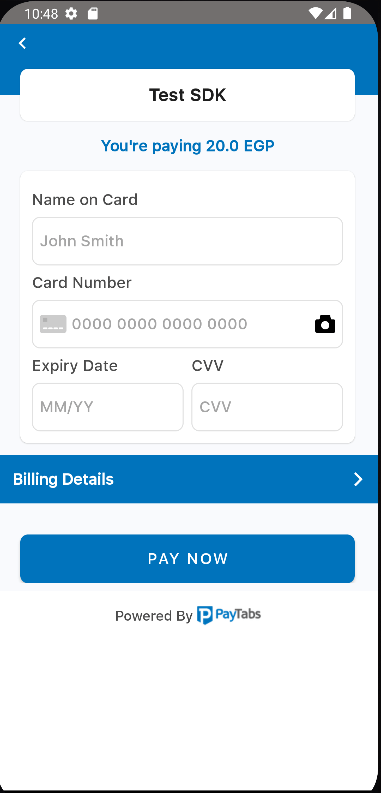 flutter_paytabs_bridge Card Image
