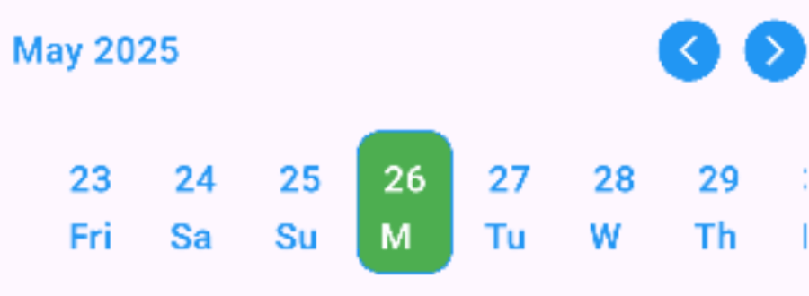 horizontal_list_calendar Card Image