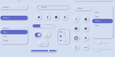 Neumorphic UI Card